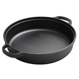 Cast Iron Cooking Pot for Restaurant Kitchen Skillet Camping Cooker (Pot Diameter: 22cm, Color: As pic show)
