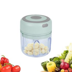 Kitchen Tools Food Blender Rechargeable Mini Garlic Chopper (Color: Green, Type: Kitchen gadgets)